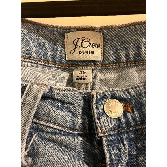 J. Crew Denim Jeans Women's Size 25 Blue Straight Leg Belt Loops Button Outdoor - Picture 3 of 6